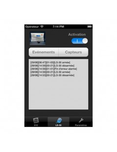 Application iPhone pour Pack alarme-domotique  LS30